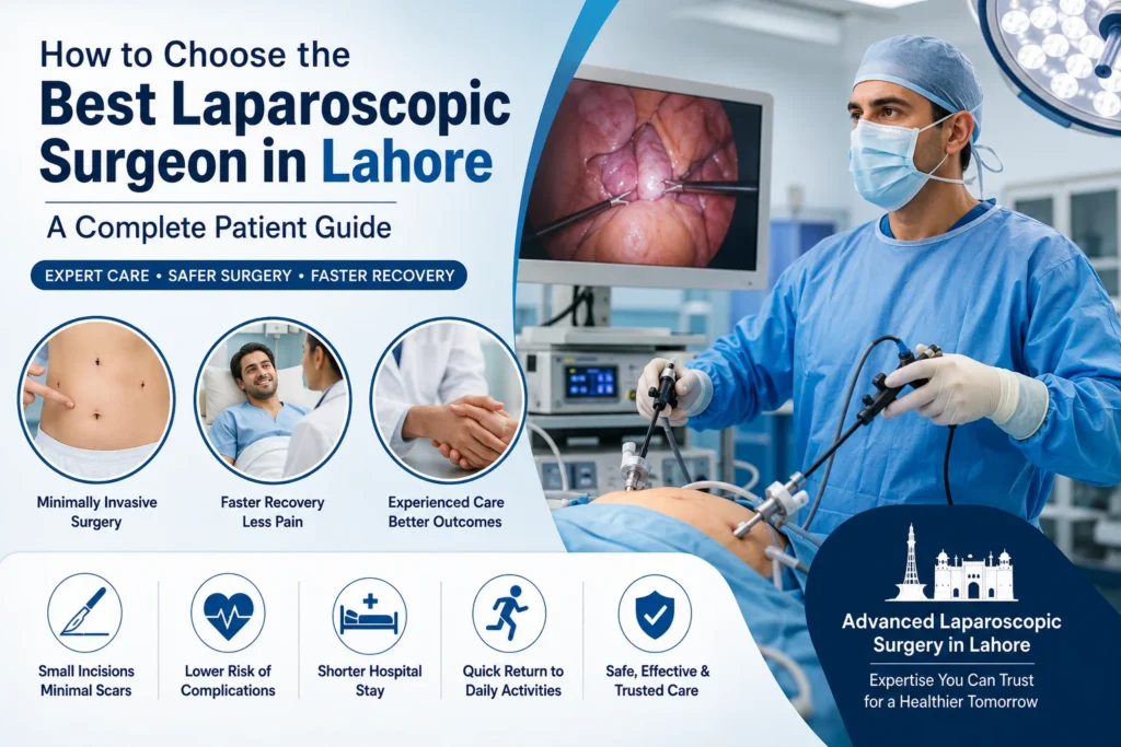 Experienced laparoscopic surgeon performing minimally invasive surgery in Lahore.